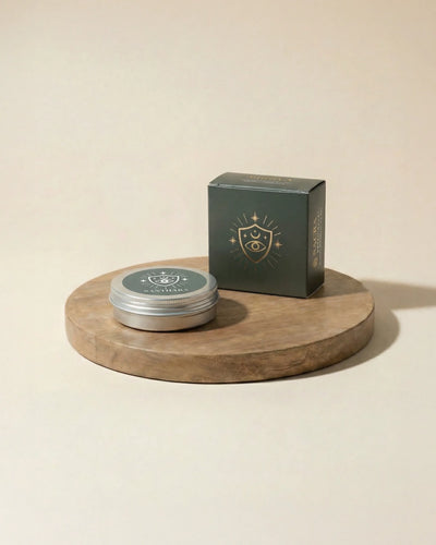 Blend botanic Santhara - cutie kaki si recipient metalic Sacra Botanicals