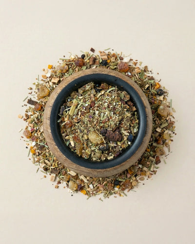 Blend botanic Santhara - amestec aromatic de plante si rasini pentru ritual de fumigatie