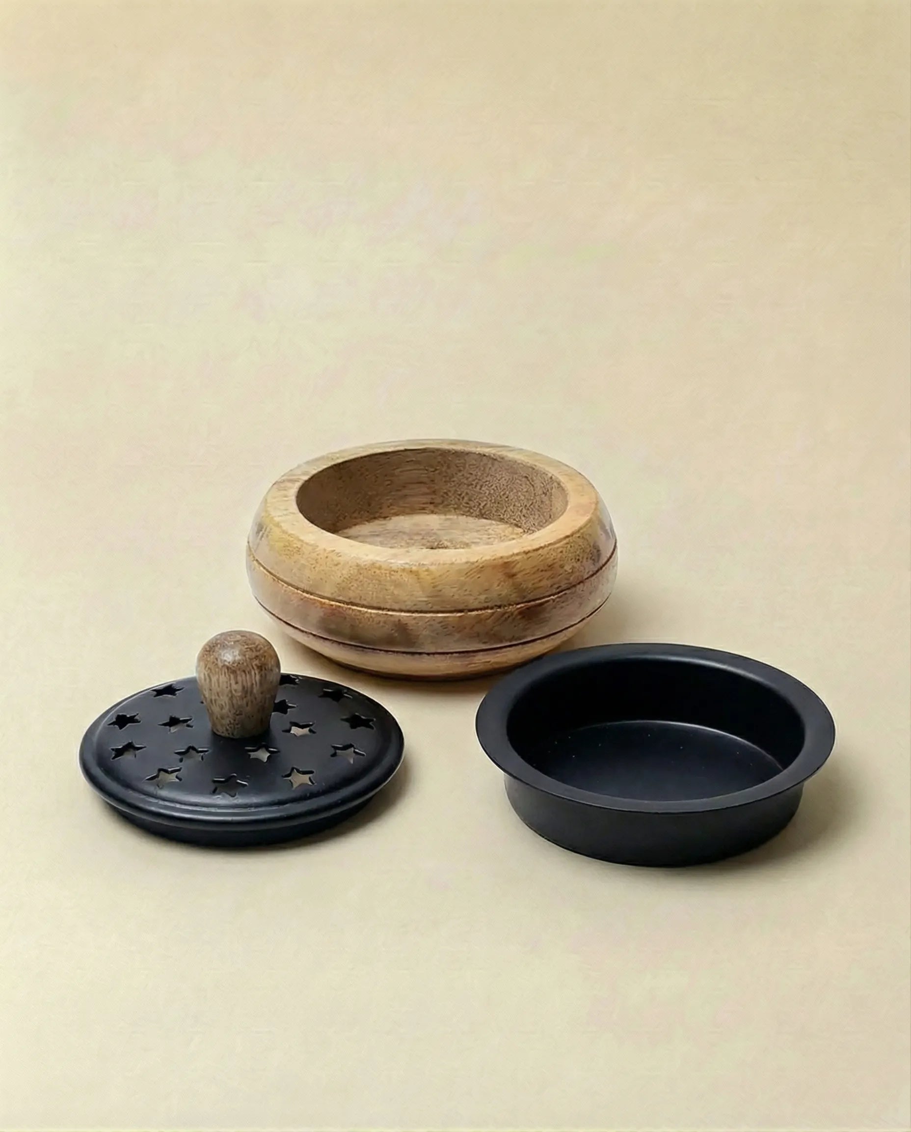 Bol Fumigație Din Lemn De Mango