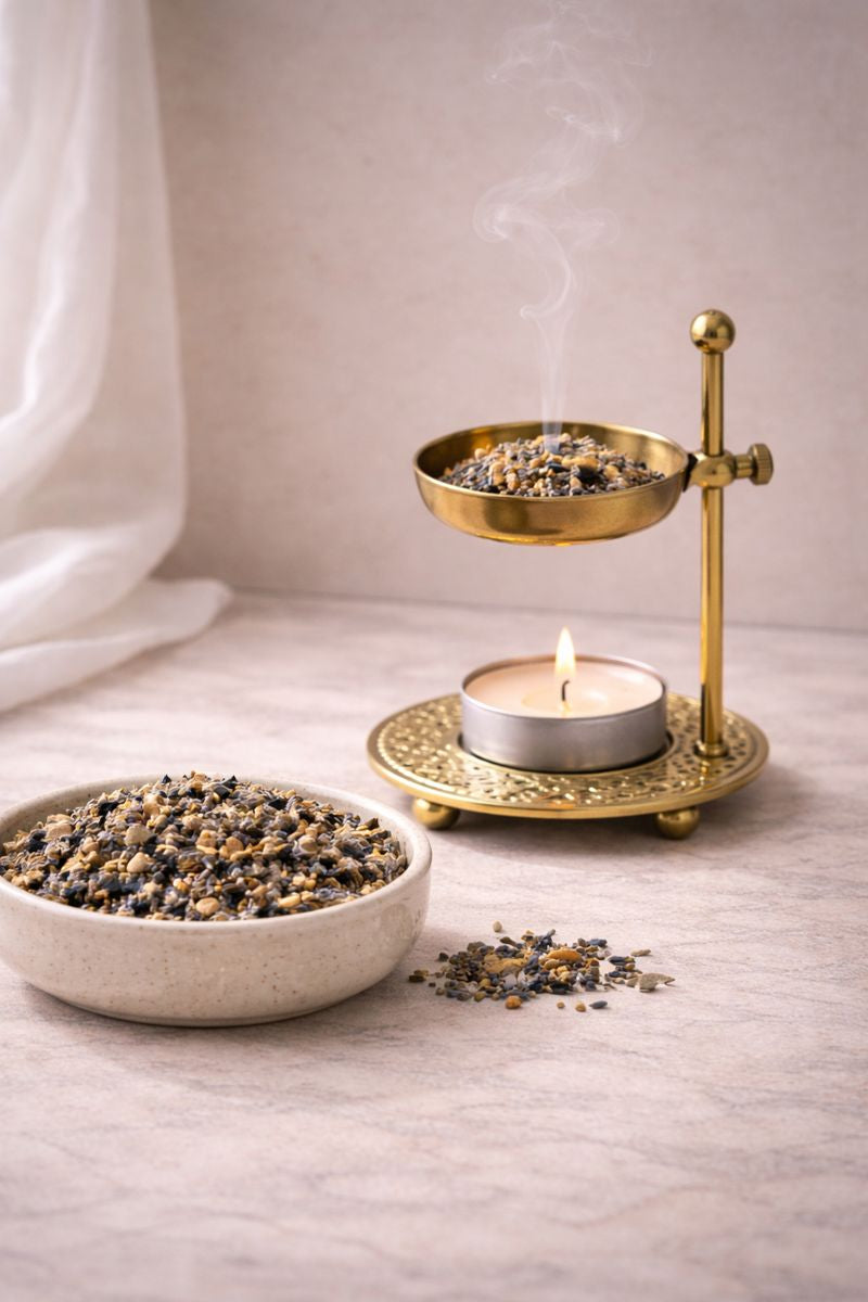 Incalzitor din alama pentru blenduri botanice cu incalzire lenta si vas perforat reglabil