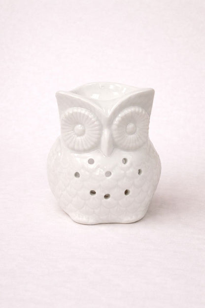 Incalzitor ceramic pentru uleiuri esentiale in forma de bufnita Mare, vedere frontala completa