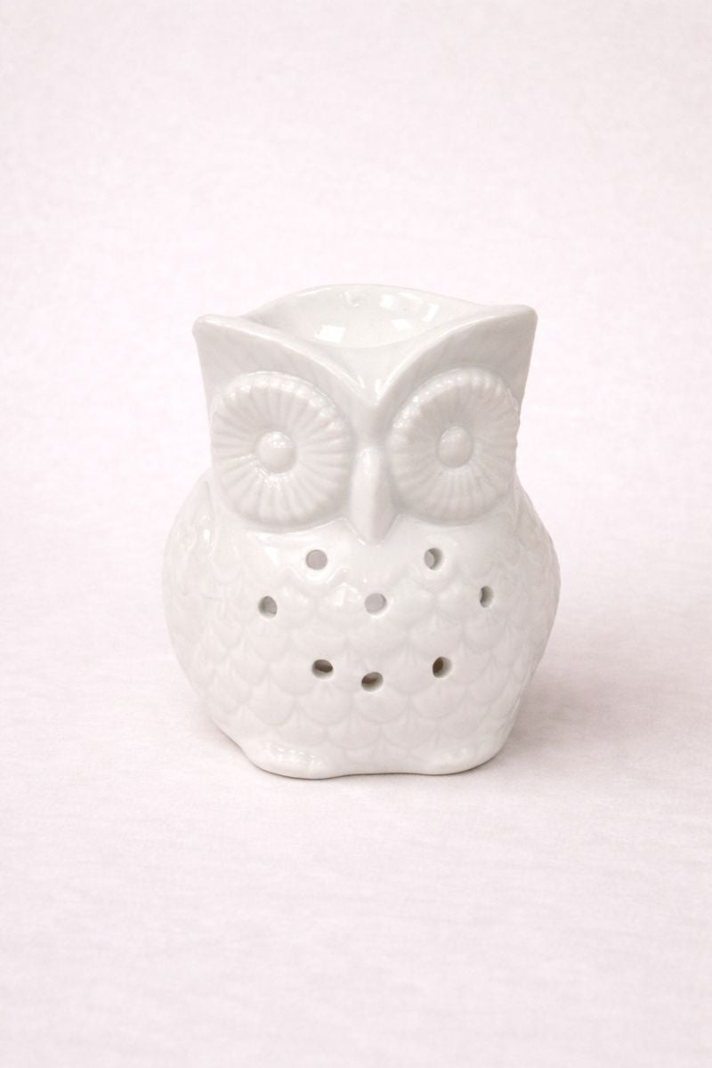 Incalzitor ceramic pentru uleiuri esentiale in forma de bufnita Mare, vedere frontala completa