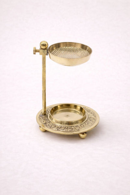 Incalzitor din alama pentru tamaie si blenduri botanice cu vas perforat si inaltime ajustabila